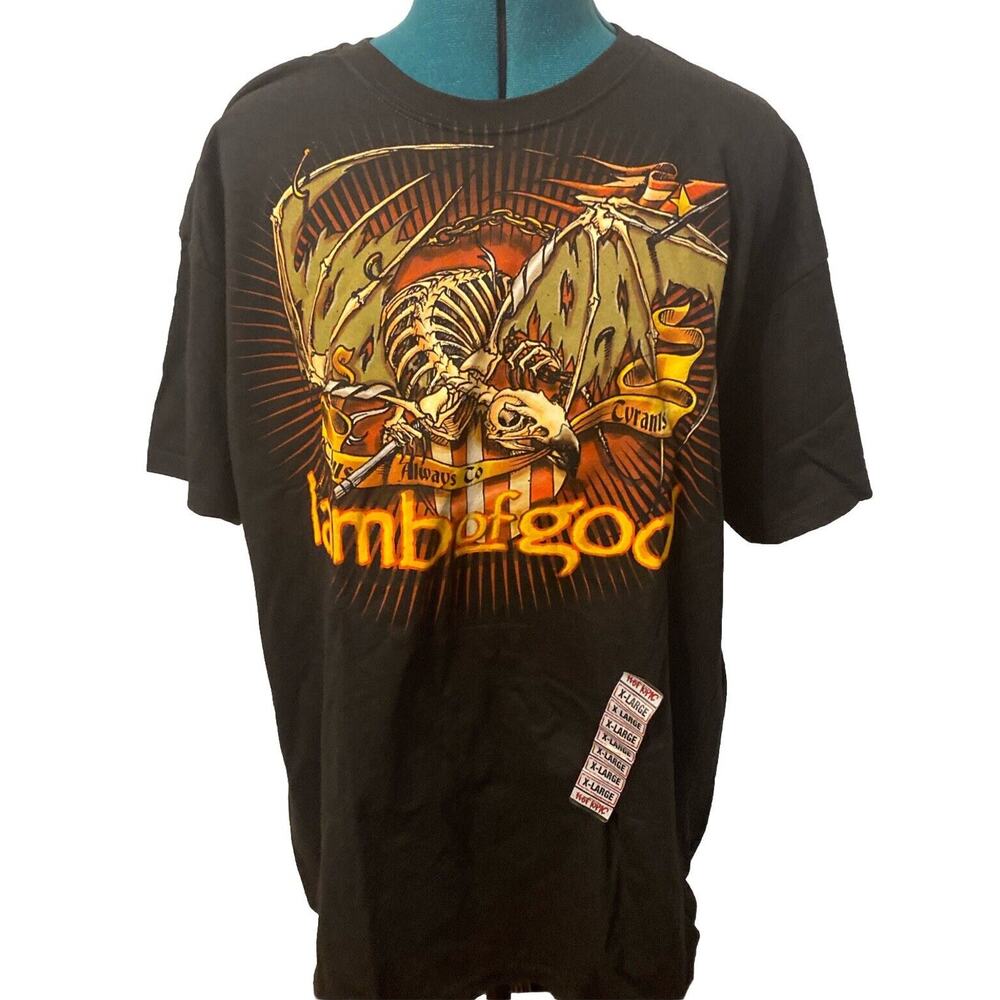 Vintage Lamb Of God T Shirt Black X-Large Thus Always To Tyrants Metal Band Vtg